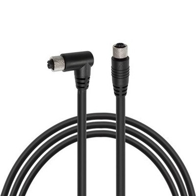 Conector M12 angular 4 pinos codificado em D cabo fêmea para fêmea