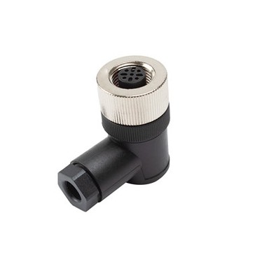 Conector M12 fêmea de 4 pinos sem blindagem de 90 graus